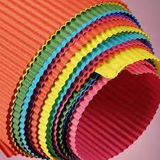 Corrugated Craft Paper Mixed Color Sheets A4 Size Pack of 10